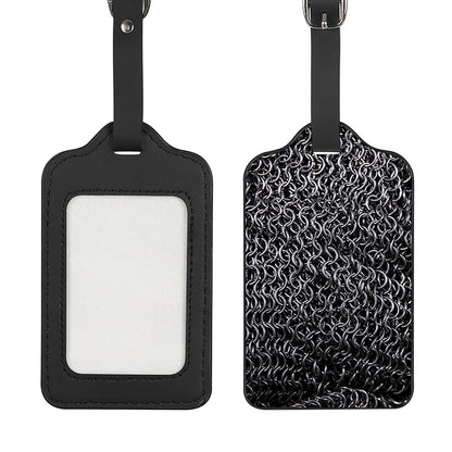 Silver Chainmail Print Luggage Tag