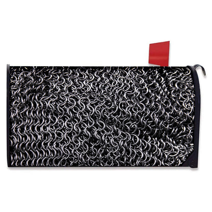 Silver Chainmail Print Mailbox Cover
