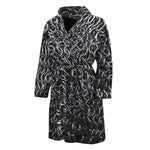 Silver Chainmail Print Men's Bathrobe