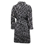 Silver Chainmail Print Men's Bathrobe