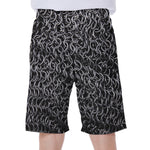 Silver Chainmail Print Men's Beach Shorts