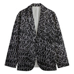 Silver Chainmail Print Men's Blazer