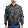 Silver Chainmail Print Men's Bomber Jacket