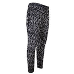 Silver Chainmail Print Men's Compression Pants