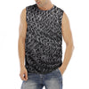 Silver Chainmail Print Men's Fitness Tank Top