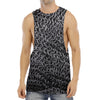 Silver Chainmail Print Men's Muscle Tank Top