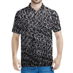Silver Chainmail Print Men's Polo Shirt