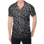 Silver Chainmail Print Men's Shirt