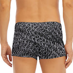 Silver Chainmail Print Men's Short Boxer Briefs