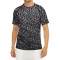 Silver Chainmail Print Men's Short Sleeve Rash Guard