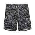 Silver Chainmail Print Men's Athletic Shorts