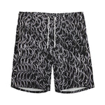 Silver Chainmail Print Men's Sports Shorts