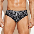 Silver Chainmail Print Men's Swim Briefs