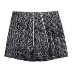 Silver Chainmail Print Mesh Shorts