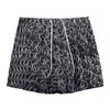 Silver Chainmail Print Mesh Shorts