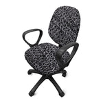 Silver Chainmail Print Office Chair Cover