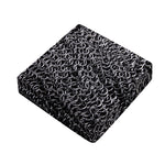 Silver Chainmail Print Outdoor Seat Cushion Cover