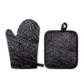 Silver Chainmail Print Oven Mitt And Pot Holder Set