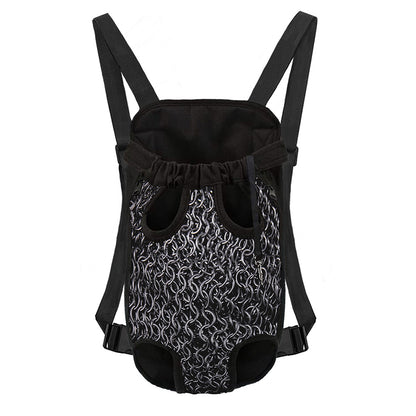 Silver Chainmail Print Pet Carrier Backpack