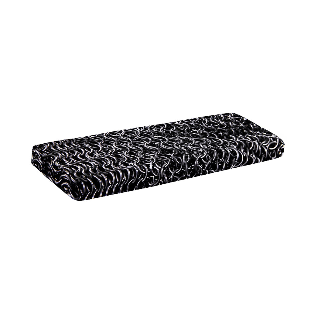 Silver Chainmail Print Piano Keyboard Cover