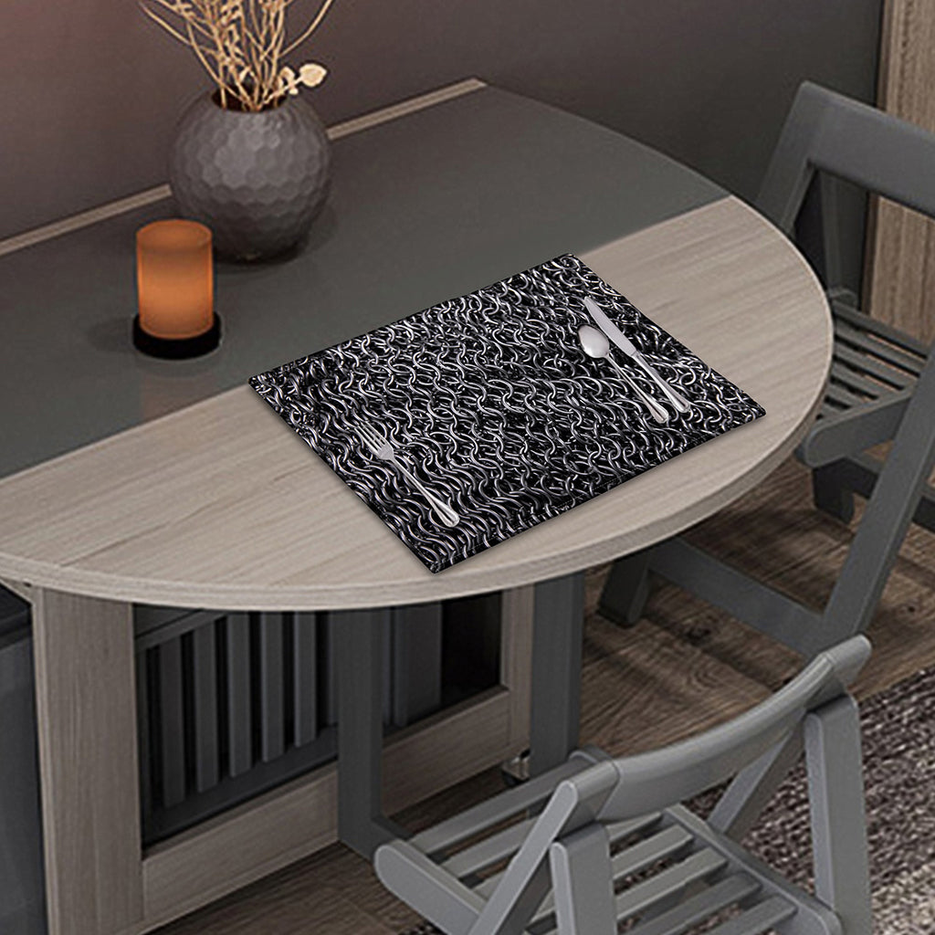 Silver Chainmail Print Placemat