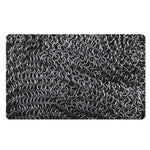 Silver Chainmail Print Polyester Doormat