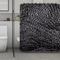Silver Chainmail Print Polyester Shower Curtain