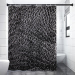 Silver Chainmail Print Premium Shower Curtain