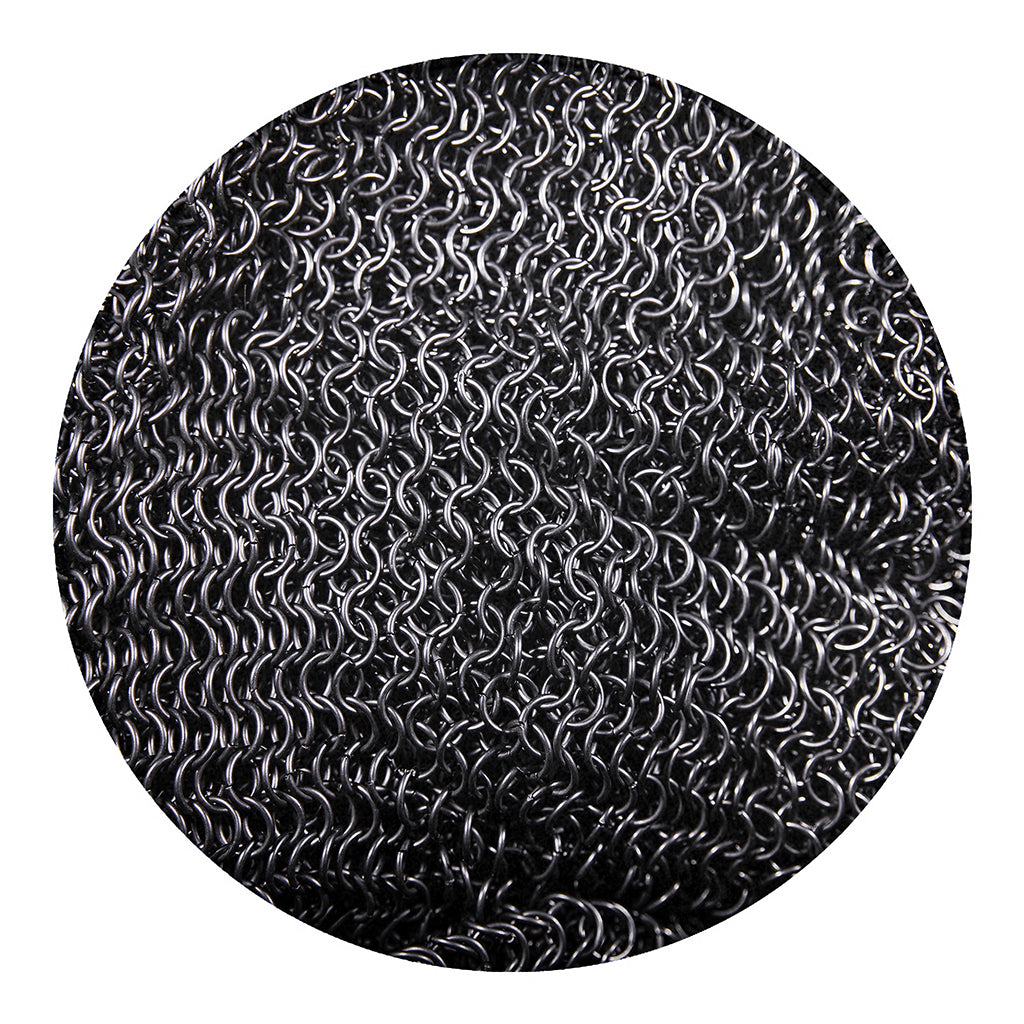 Silver Chainmail Print Round Blanket