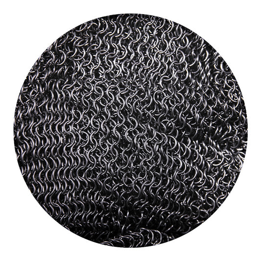 Silver Chainmail Print Round Blanket