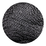 Silver Chainmail Print Round Blanket