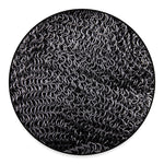 Silver Chainmail Print Round Floor Mat
