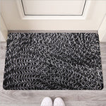 Silver Chainmail Print Rubber Doormat