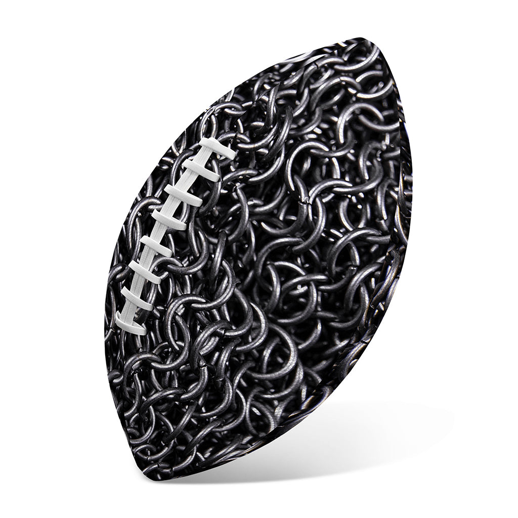 Silver Chainmail Print Rugby Ball