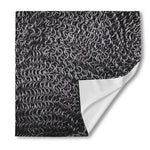 Silver Chainmail Print Silk Bandana