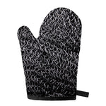 Silver Chainmail Print Single Oven Mitt