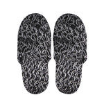 Silver Chainmail Print Slippers