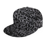 Silver Chainmail Print Snapback Cap