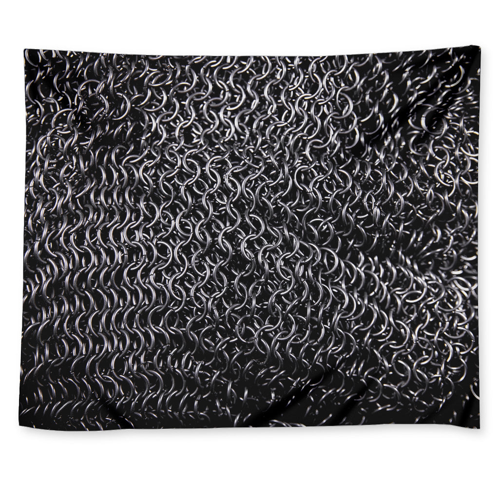 Silver Chainmail Print Tapestry