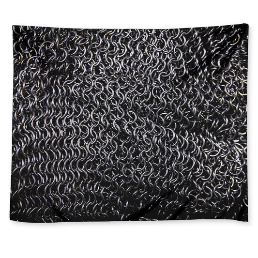 Silver Chainmail Print Tapestry