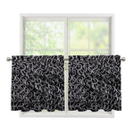 Silver Chainmail Print Tier Curtains