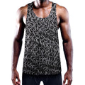 Silver Chainmail Print Men's Workout Tank Top
