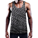 Silver Chainmail Print Training Tank Top