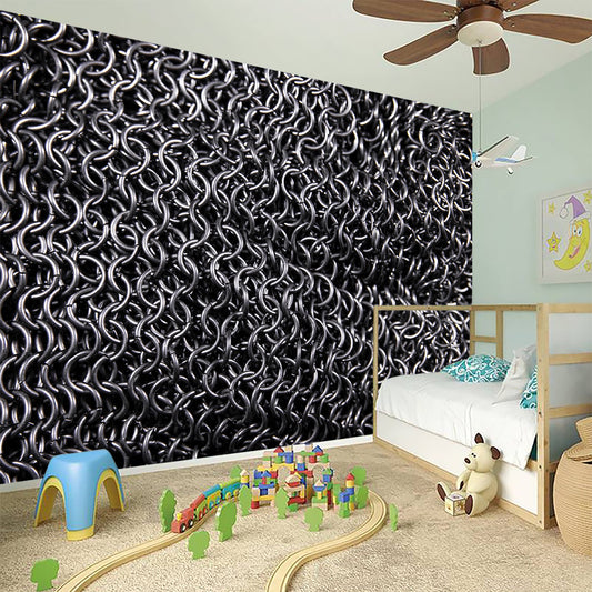 Silver Chainmail Print Wall Sticker