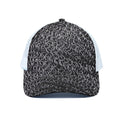 Silver Chainmail Print White Mesh Trucker Hat