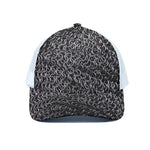 Silver Chainmail Print White Mesh Trucker Cap