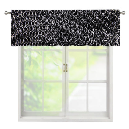Silver Chainmail Print Window Valance