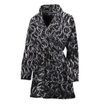 Silver Chainmail Print Women's Bathrobe