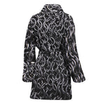 Silver Chainmail Print Women's Bathrobe