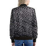 Silver Chainmail Print Women's Bomber Jacket